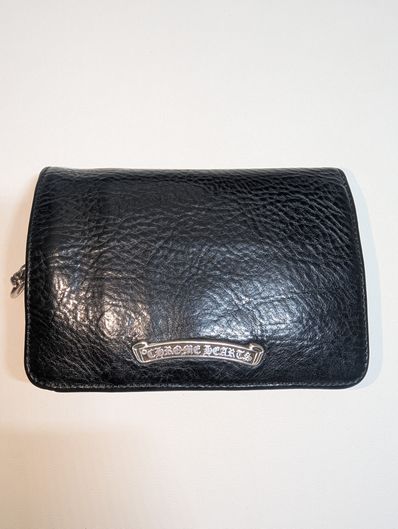 Chrome Hearts Joey by Fold Wallet / Heavy Leather "Black"