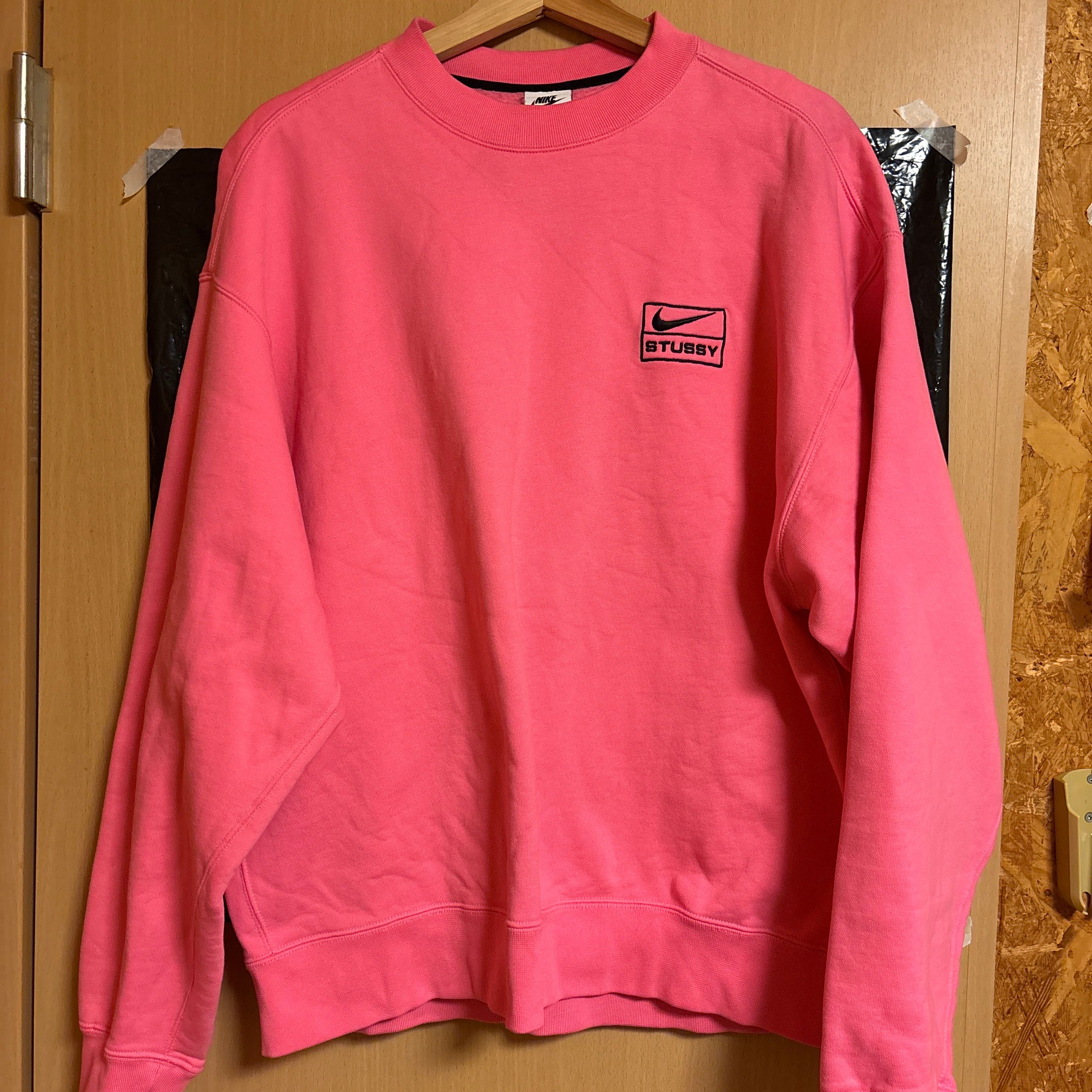 Stussy × Nike NRG Washed Fleece Crew (US Size) "Pink" DO5310-670