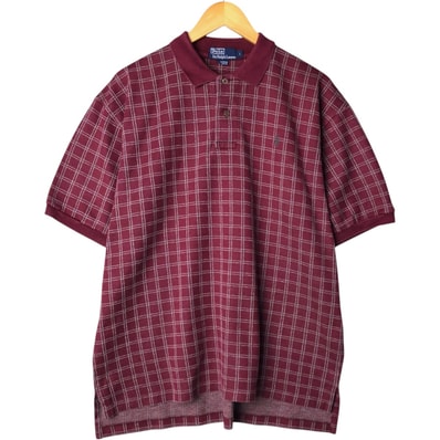 古着 ラルフローレン Ralph Lauren POLO by Ralph Lauren 半袖 チェック ポロシャツ メンズL相当/eaa575779