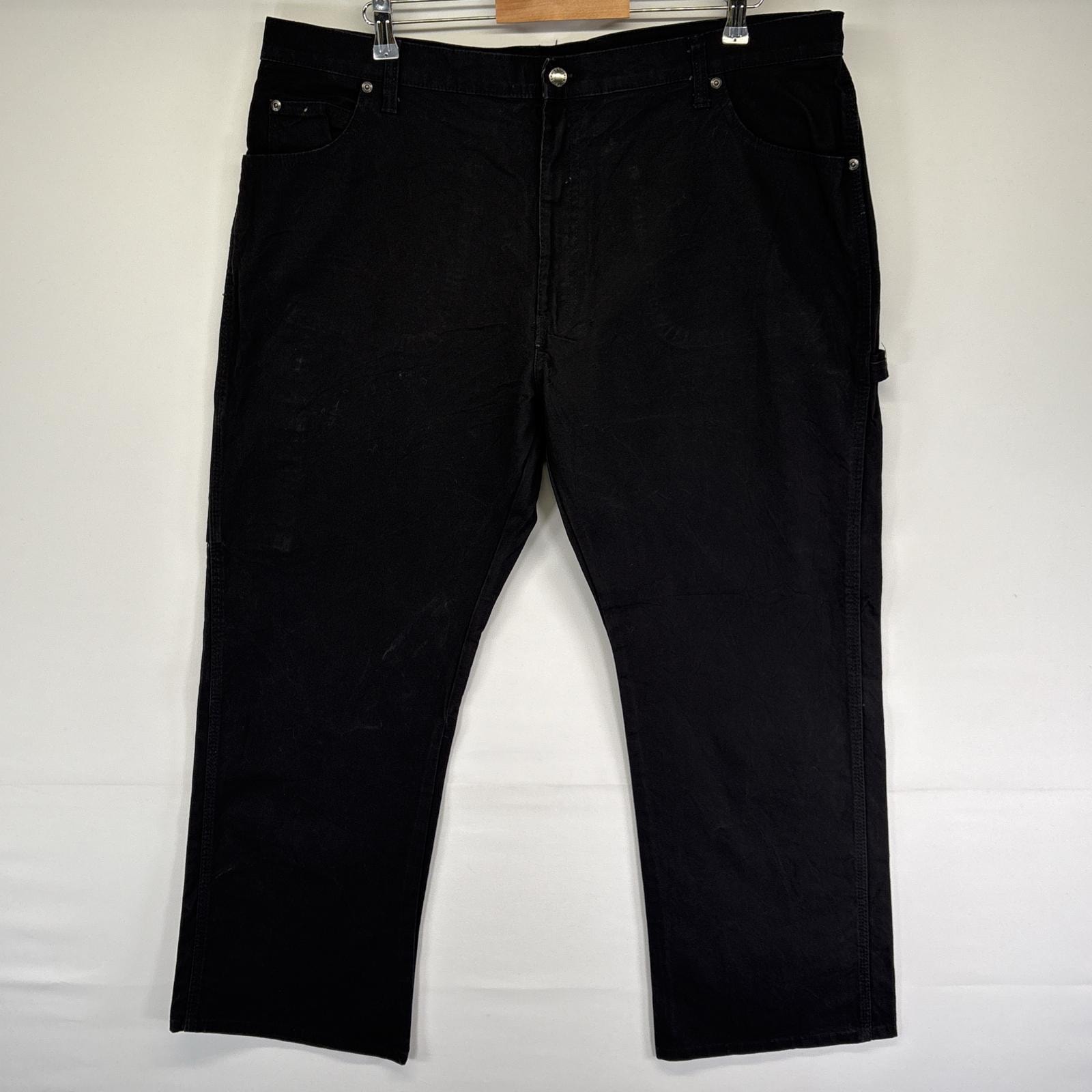古着 ディッキーズ Dickies ワークパンツ ダック地 ペインター ハンマーループ スパナポケット ジッパーフライ w40 L30 ブラック メンズ