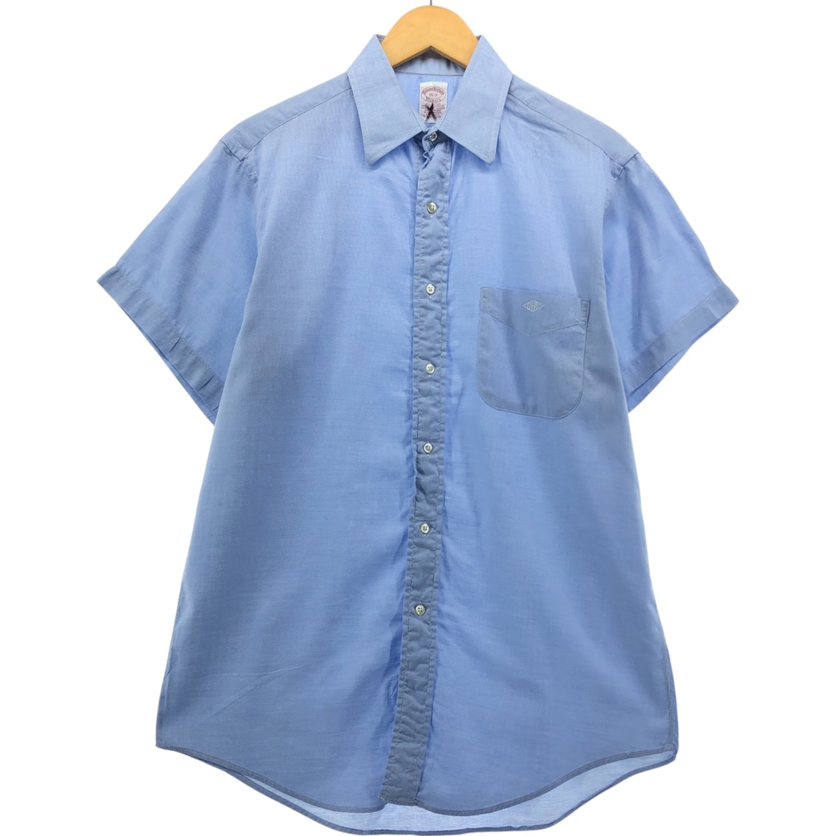 古着 80~90年代 ブルックスブラザーズ Brooks Brothers MAKERS 半袖 コットンシャツ USA製 メンズM相当/eaa554960
