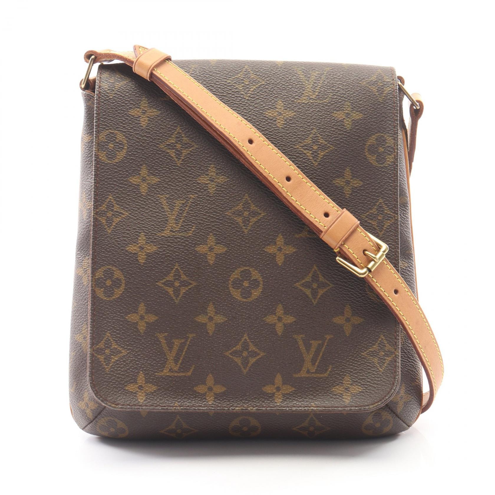 ルイ・ヴィトン LOUIS VUITTON ミュゼットサルサ ショートストラップ モノグラム ショルダーバッグ バッグ PVCコーティングキャンバス レザー モノグラム レディース ブラウン系 M51258 【中古】