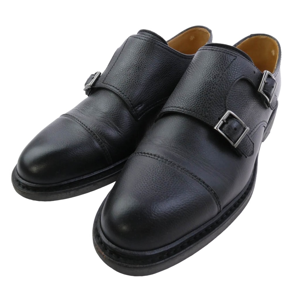 Paraboot パラブーツ その他靴 165951 BEAMS ビームス別注 POE ダブルモンク ストラップ レザー シューズ ブラック系 6【中古】