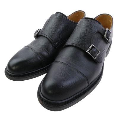 Paraboot パラブーツ その他靴 165951 BEAMS ビームス別注 POE ダブルモンク ストラップ レザー シューズ ブラック系 6【中古】