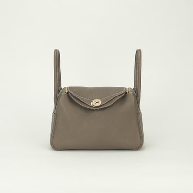 エルメス HERMES リンディ26 リンディ 26 バッグ トートバッグ ショルダーバッグ トリヨンクレマンス エトゥープ Etoupe グレー Gray ゴールド金具 ハンドバッグ ショルダーバッグ 2Way