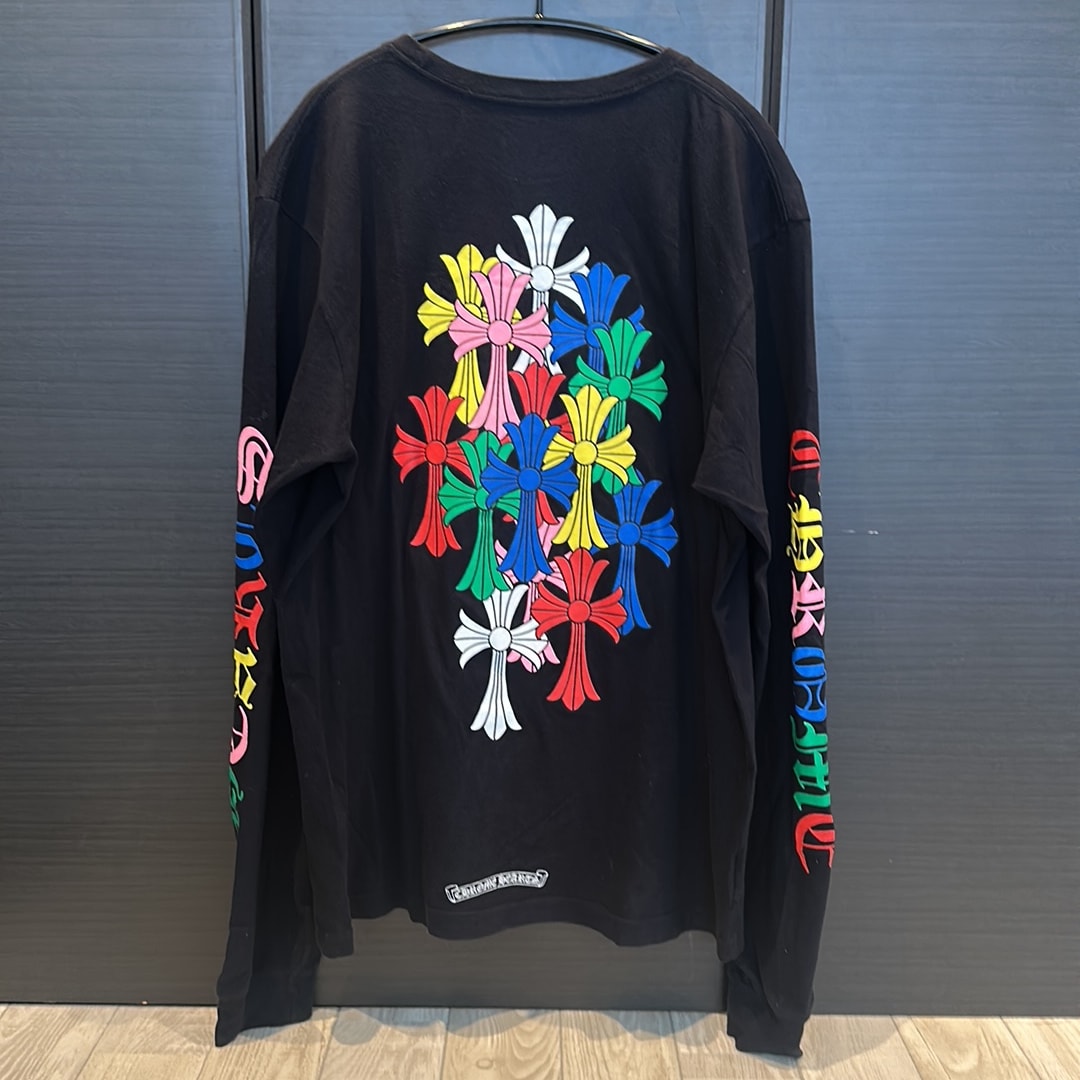 Chrome Hearts Multi Color Cemetery Cross L/S T-Shirt "Black"