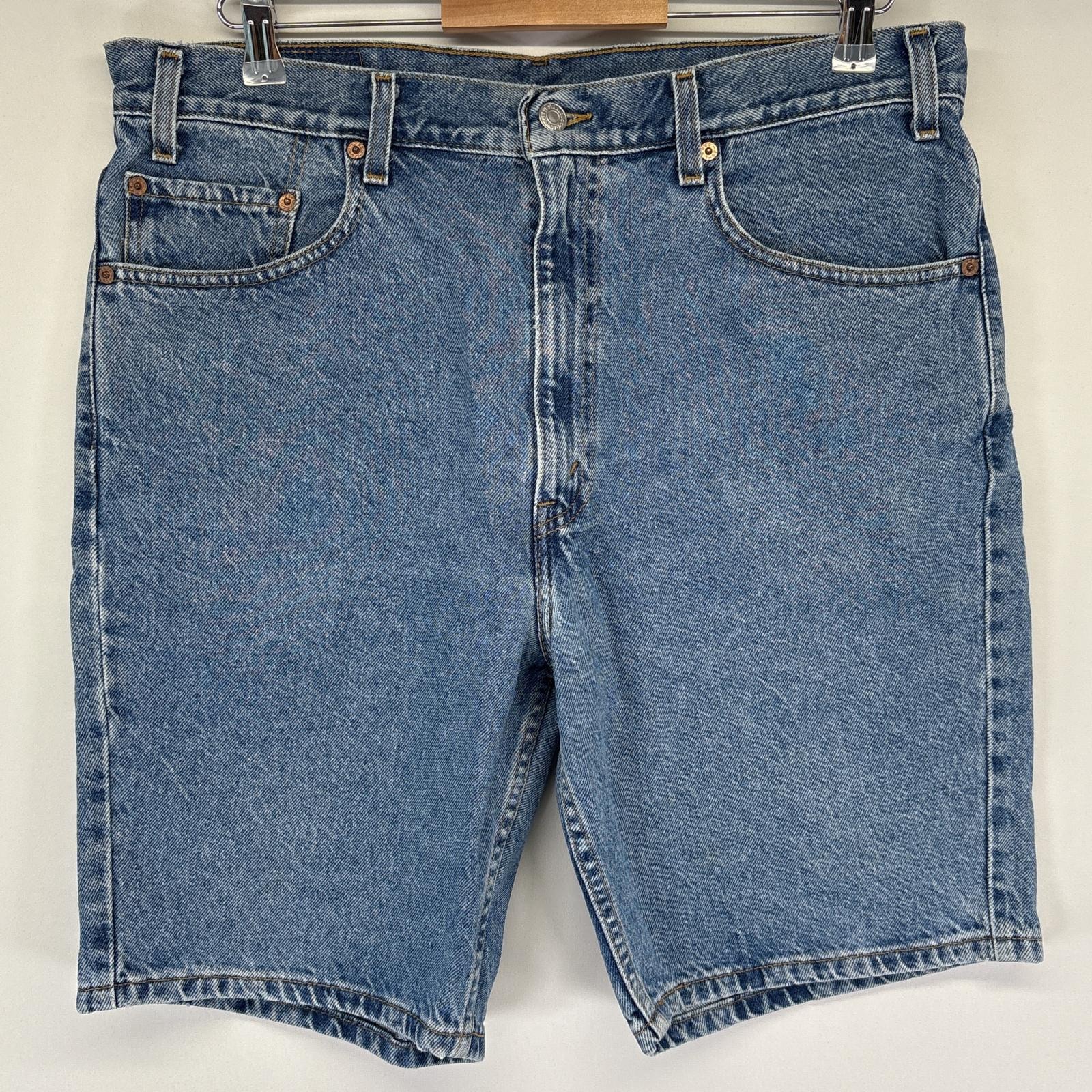 古着 リーバイス Levi's ショートパンツ 505 デニム ジーパン 半ズボン ハーフパンツ 短パン ショーツ w36  ブルー系 メンズ