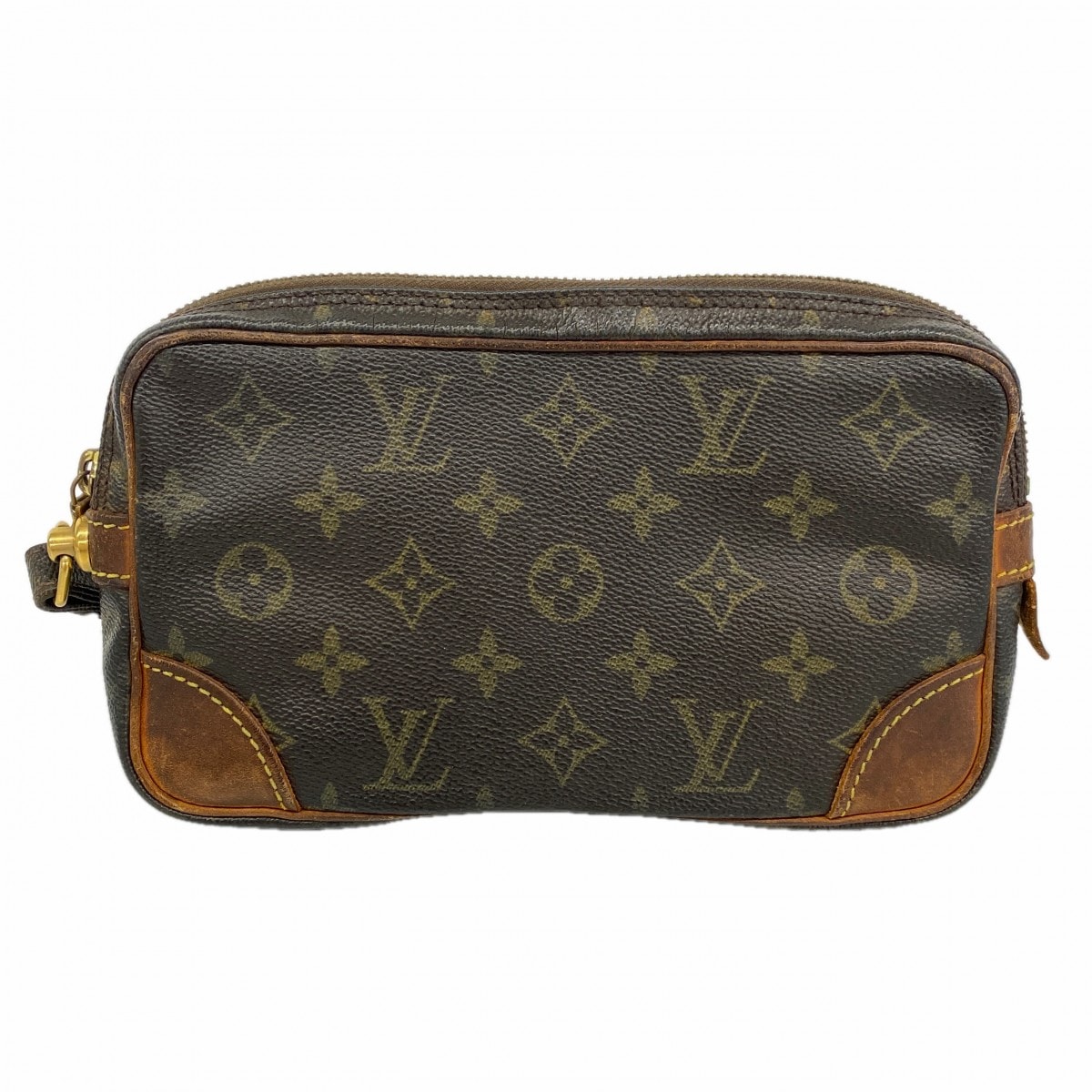 【6dc3510】ルイヴィトン クラッチバッグ モノグラム マルリードラゴンヌPM M51827 ブラウン【中古】メンズ