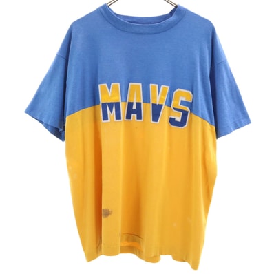 FRUIT OF THE LOOM BEST フルーツオブザルーム ベスト 90s USA製 オールド MAVS 半袖 Tシャツ XL ブルー シングルステッチ
