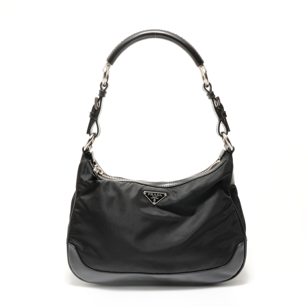 プラダ PRADA ナイロン トライアングルロゴ ショルダーバッグ【中古】