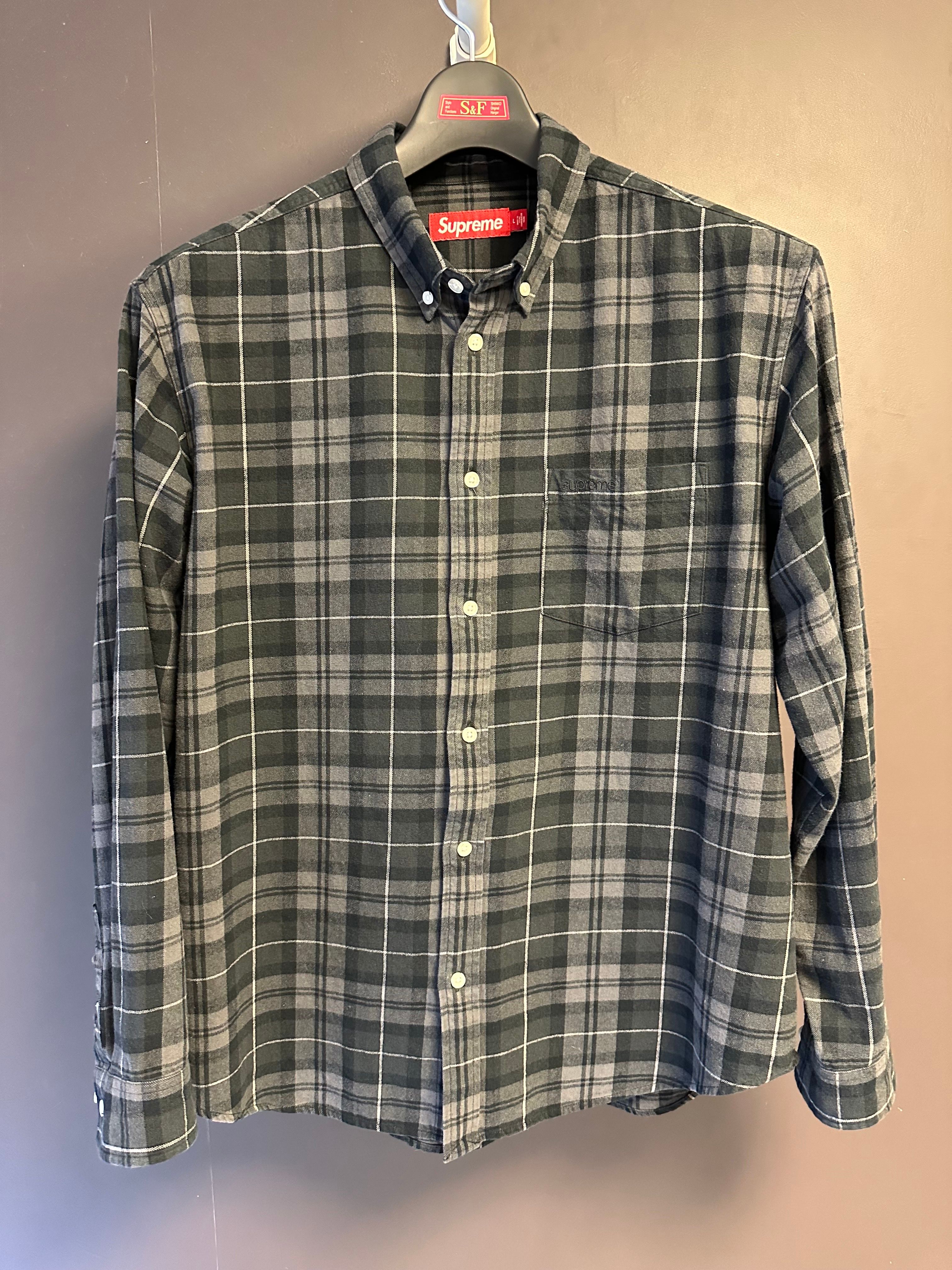 Supreme Plaid Flannel Shirt "Black" (24FW)