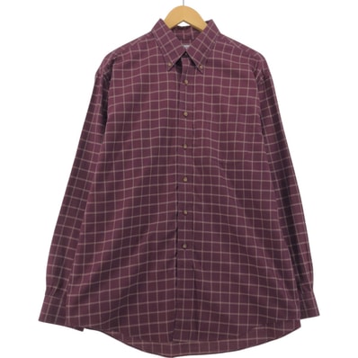 古着 ブルックスブラザーズ Brooks Brothers 346 長袖 ボタンダウンチェックシャツ メンズL相当/eaa563725