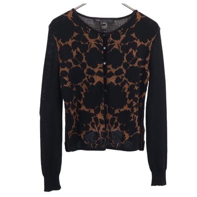 MARC BY MARC JACOBS マークバイマークジェイコブス ウールブレンド 長袖 ニット カーディガン XS ブラック系