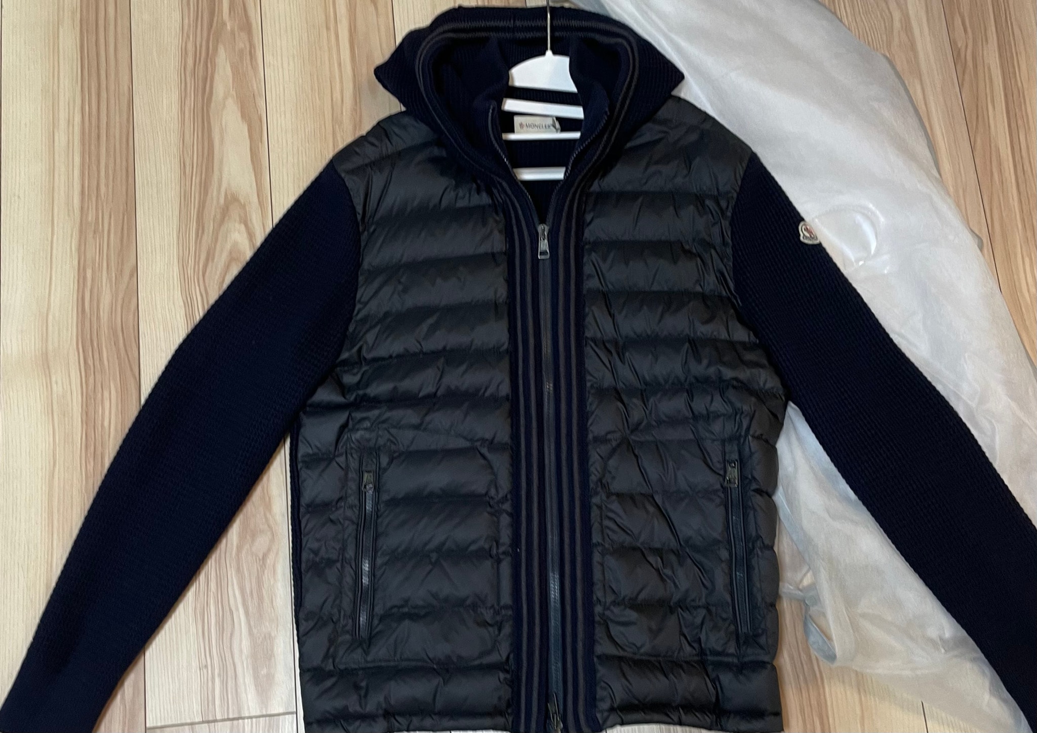MONCLER MAGLIONE TRICOT HYBRIDCARDIGAN 中古良品サイズ L