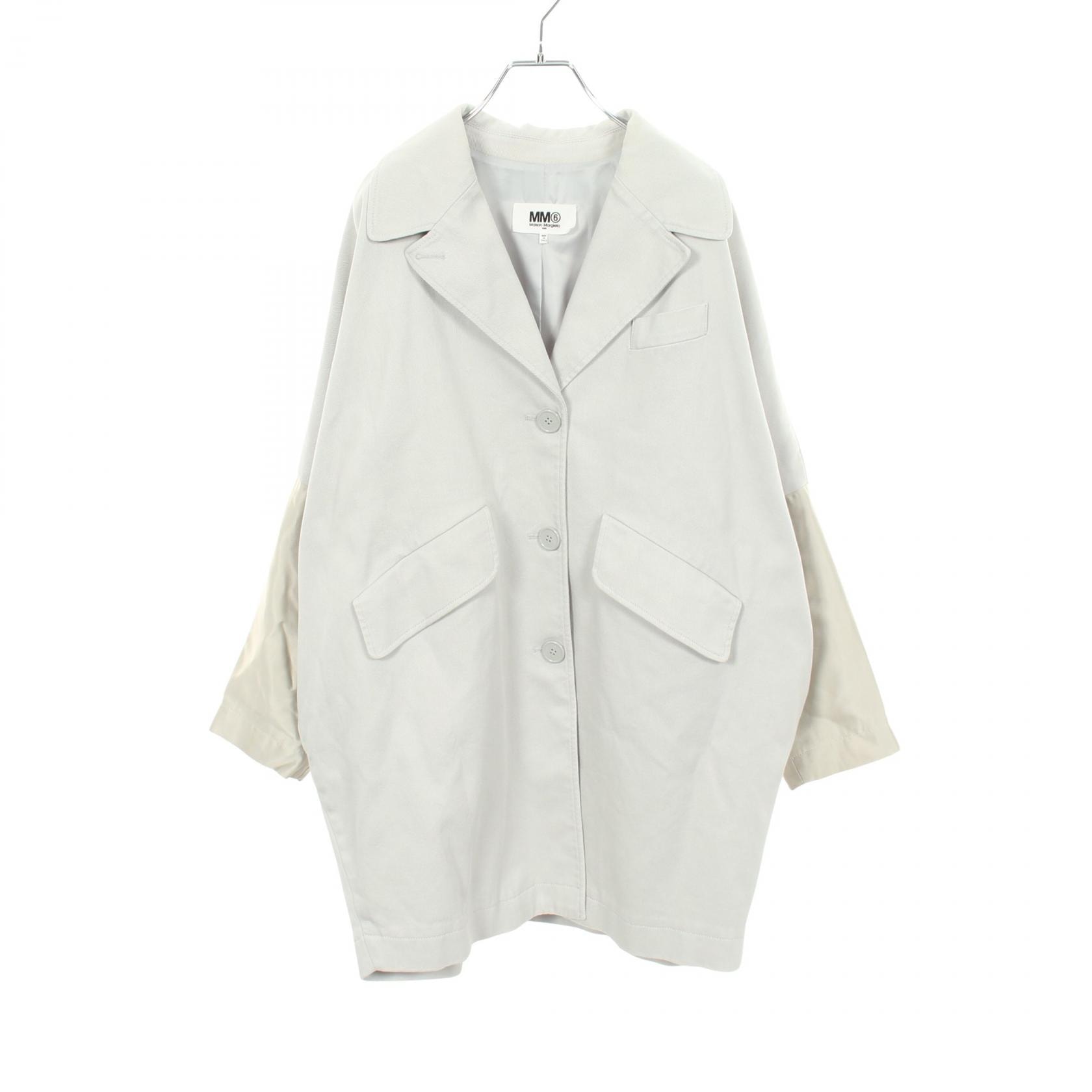 エムエムシックス MM6 切替 ジャケット 衣料品 アウター コットン レディース ブルー系 【中古】