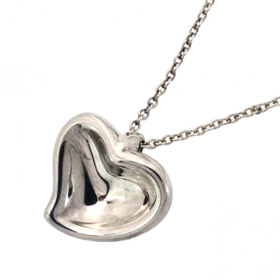 【6jcb0811-k】ティファニー ネックレス フルハート シルバー925【中古】レディース