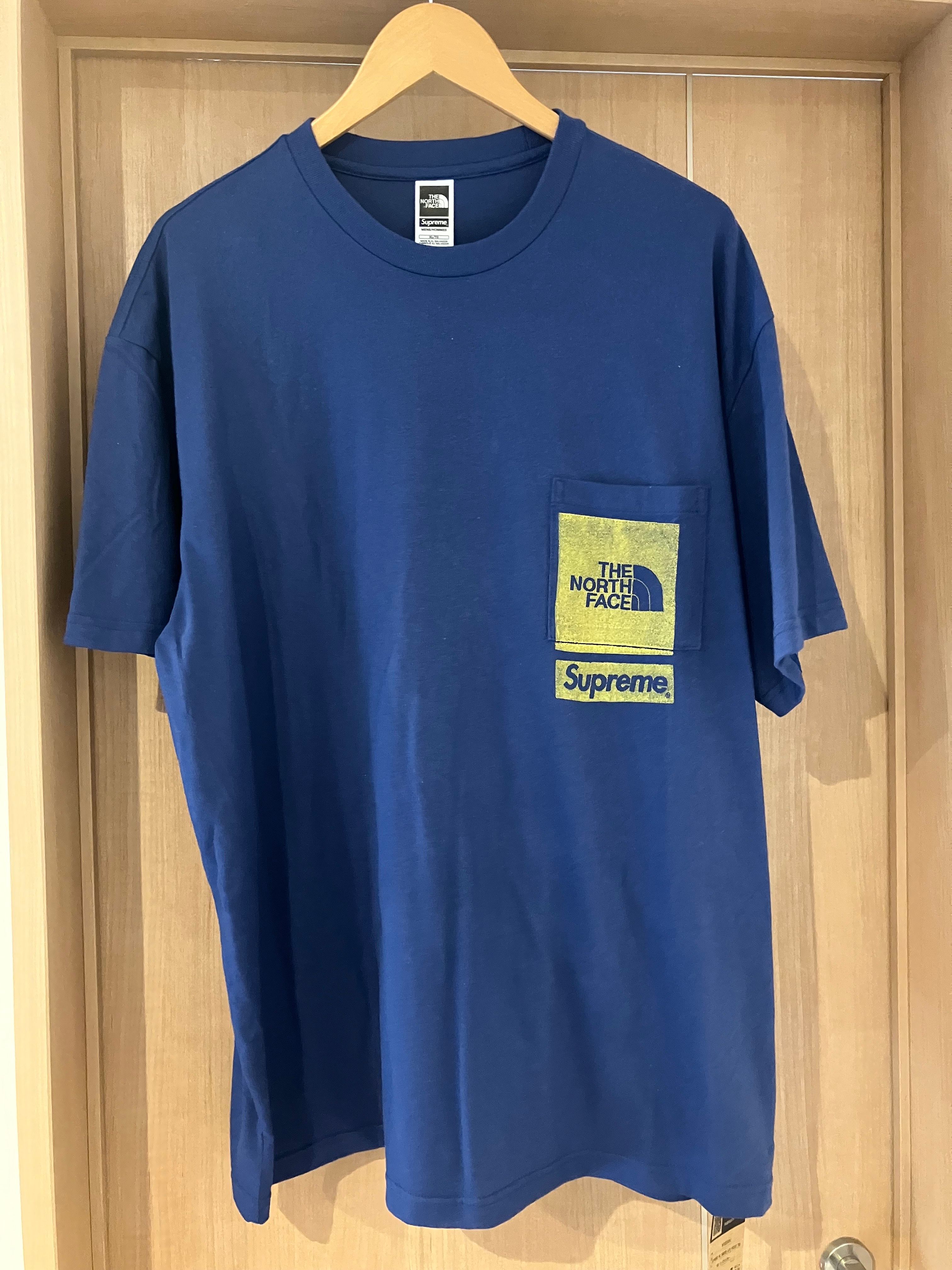 Supreme x The North Face Printed Pocket Tee "Navy"