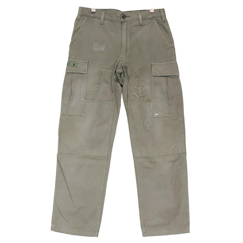 WTAPS ダブルタップス 11AW JUNGLE.STOCK/TROUSERS.COTTON.RIPSTOP 112GWDT-PTM01S ジャングル ストック トラウザーズ オリーブドラブ 6ポケット カーゴ パンツ ボトムス サイズ1(S)