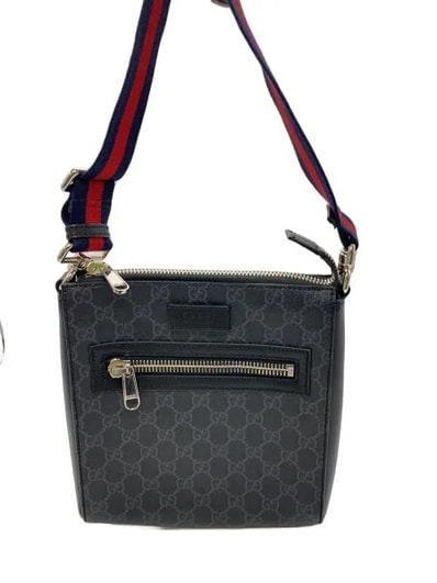 GUCCI GG Supreme Small Messenger Bag "Black/Grey"