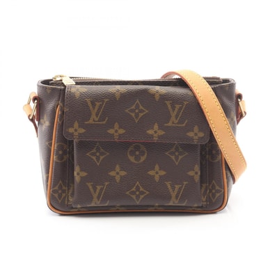 ルイ・ヴィトン LOUIS VUITTON ヴィバシテPM ショルダーバッグ バッグ PVCコーティングキャンバス レザー モノグラム レディース ブラウン系 M51165 【中古】