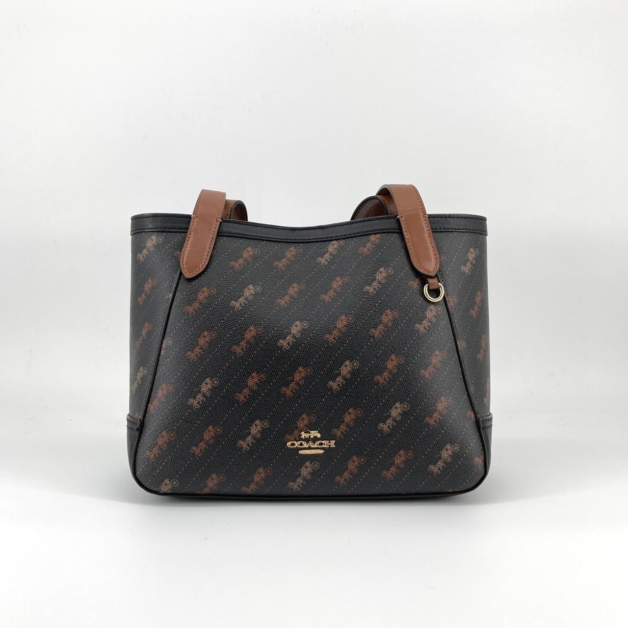 COACH(コーチ) ホースアンドキャリッジ C4060 ハンドバッグ ブラウン×レッド