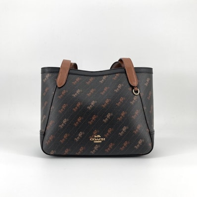 COACH(コーチ) ホースアンドキャリッジ C4060 ハンドバッグ ブラウン×レッド