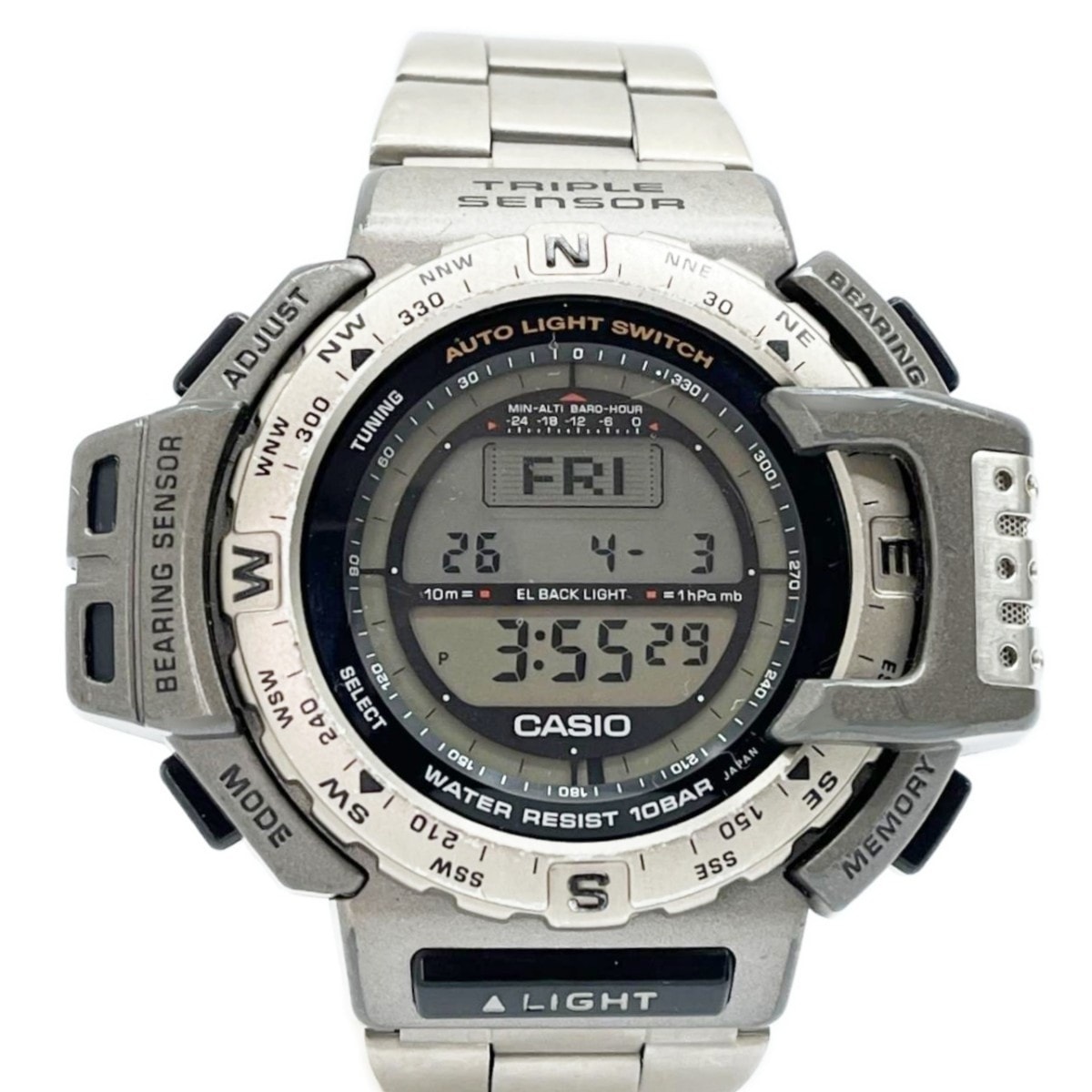 CASIO カシオ 腕時計 クォーツ 本体のみ PRO TREK メンズ チタン PRT-411