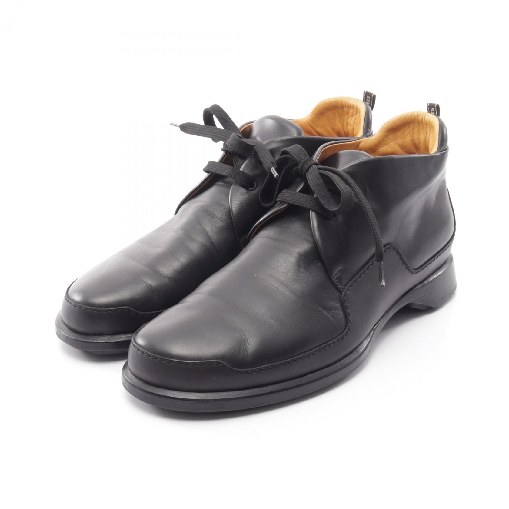 エルメス HERMES チャッカ ブーツ 靴 レザー メンズ ブラック系 【中古】
