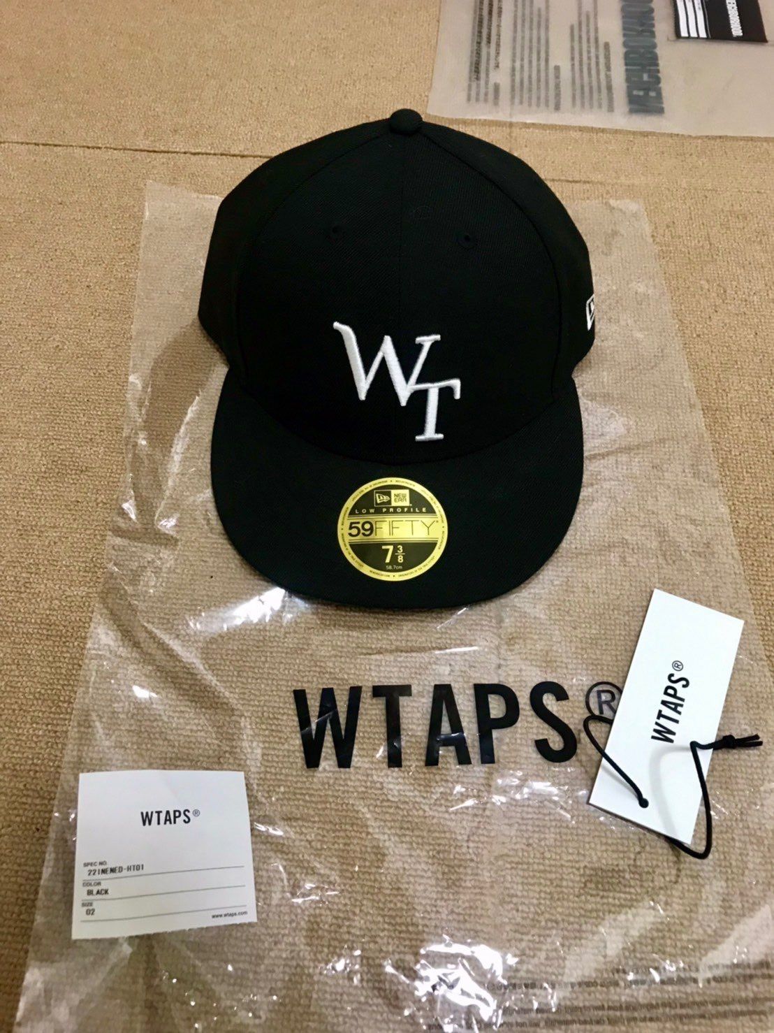 Wtaps x NEWERA 59FIFTY LOW PROFILE / CAP / POLY. TWILL. "Black" 221NENED-HT01