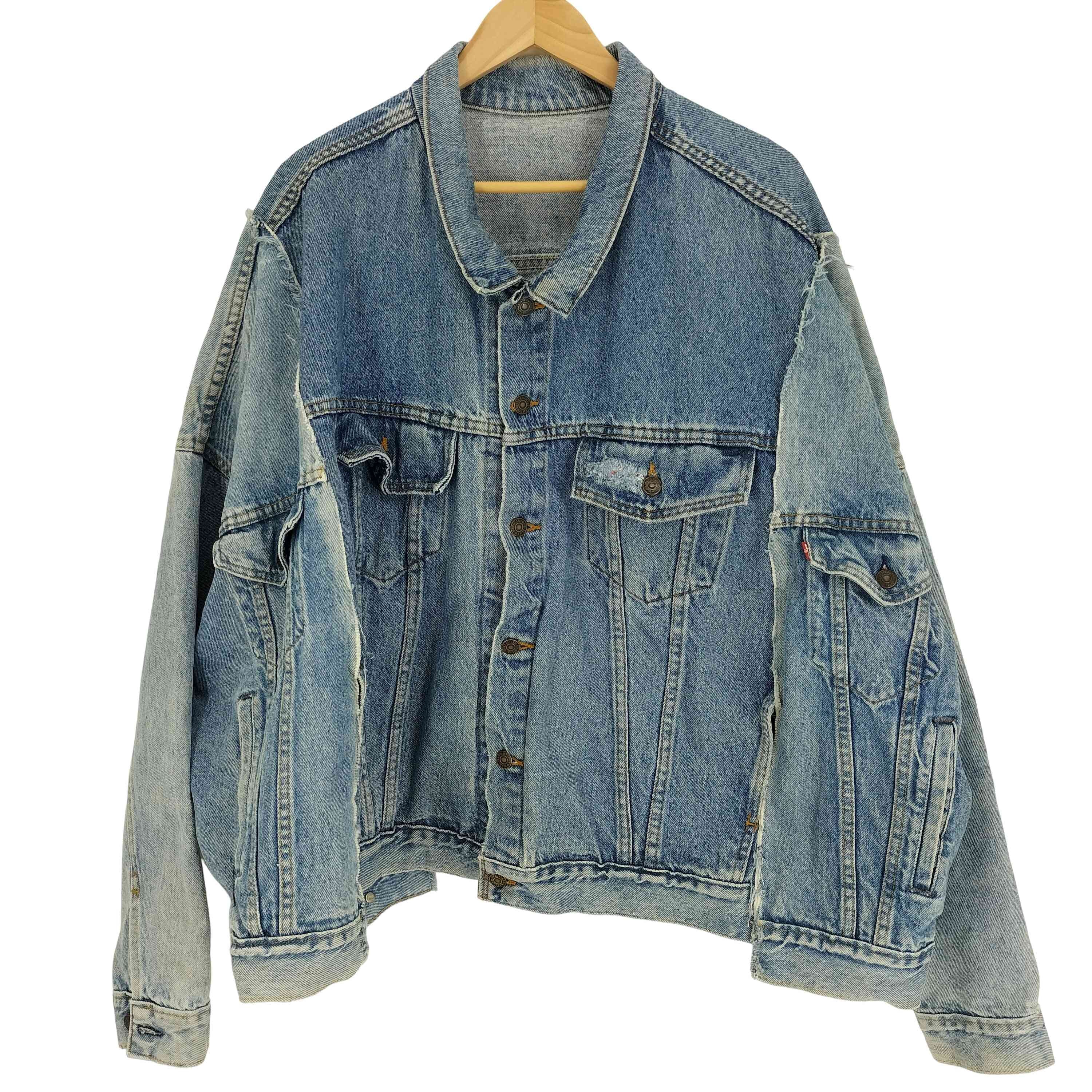 目立った傷や汚れなし】×JS WORKS リメイク ドッキング デニム