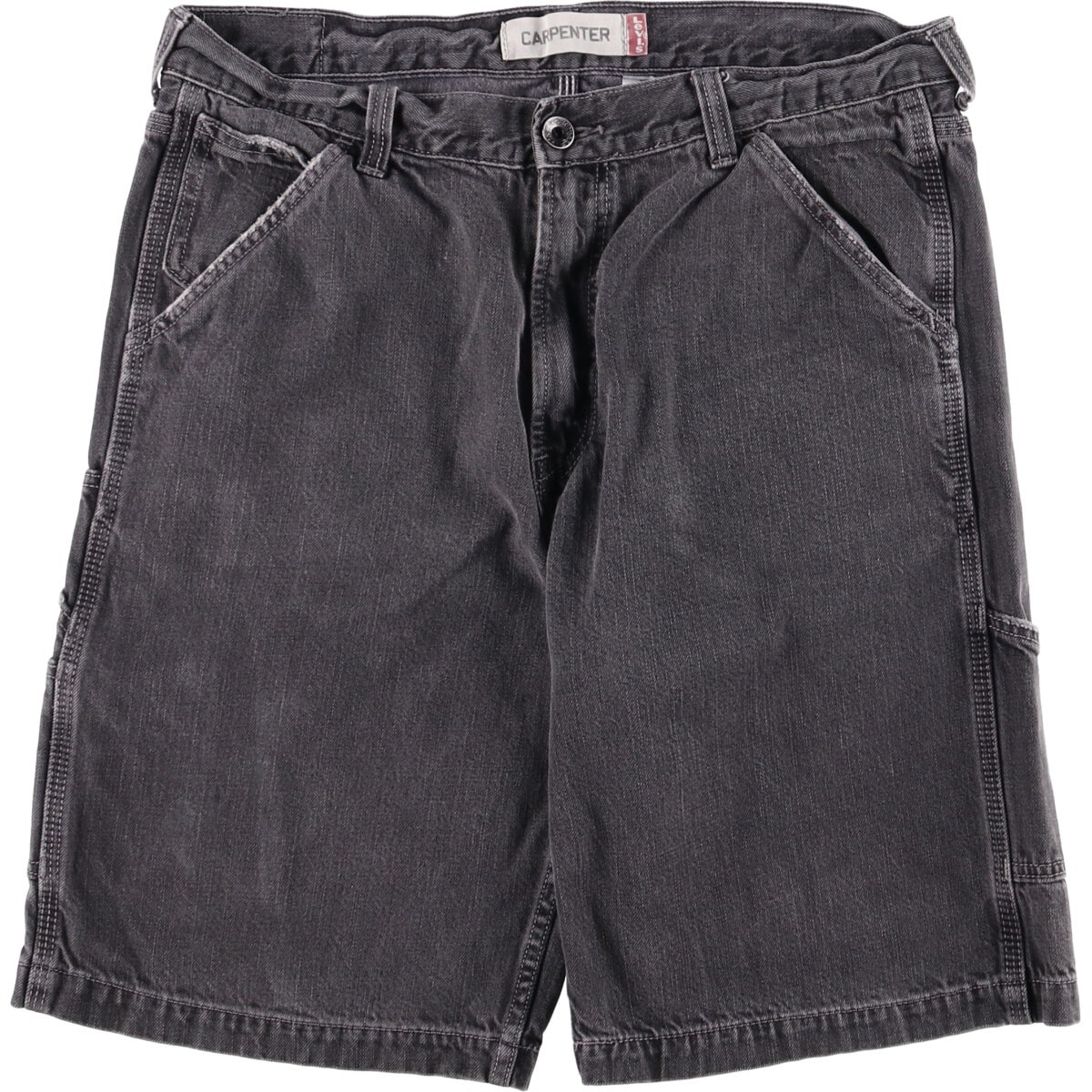 古着 リーバイス Levi's CARPENTER ブラック デニムペインターショーツ ハーフパンツ メンズw37相当/eaa573936