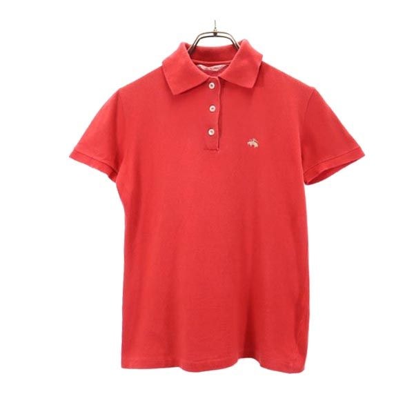 Brooks Brothers ブルックスブラザーズ 半袖 ポロシャツ M レッド 鹿の子