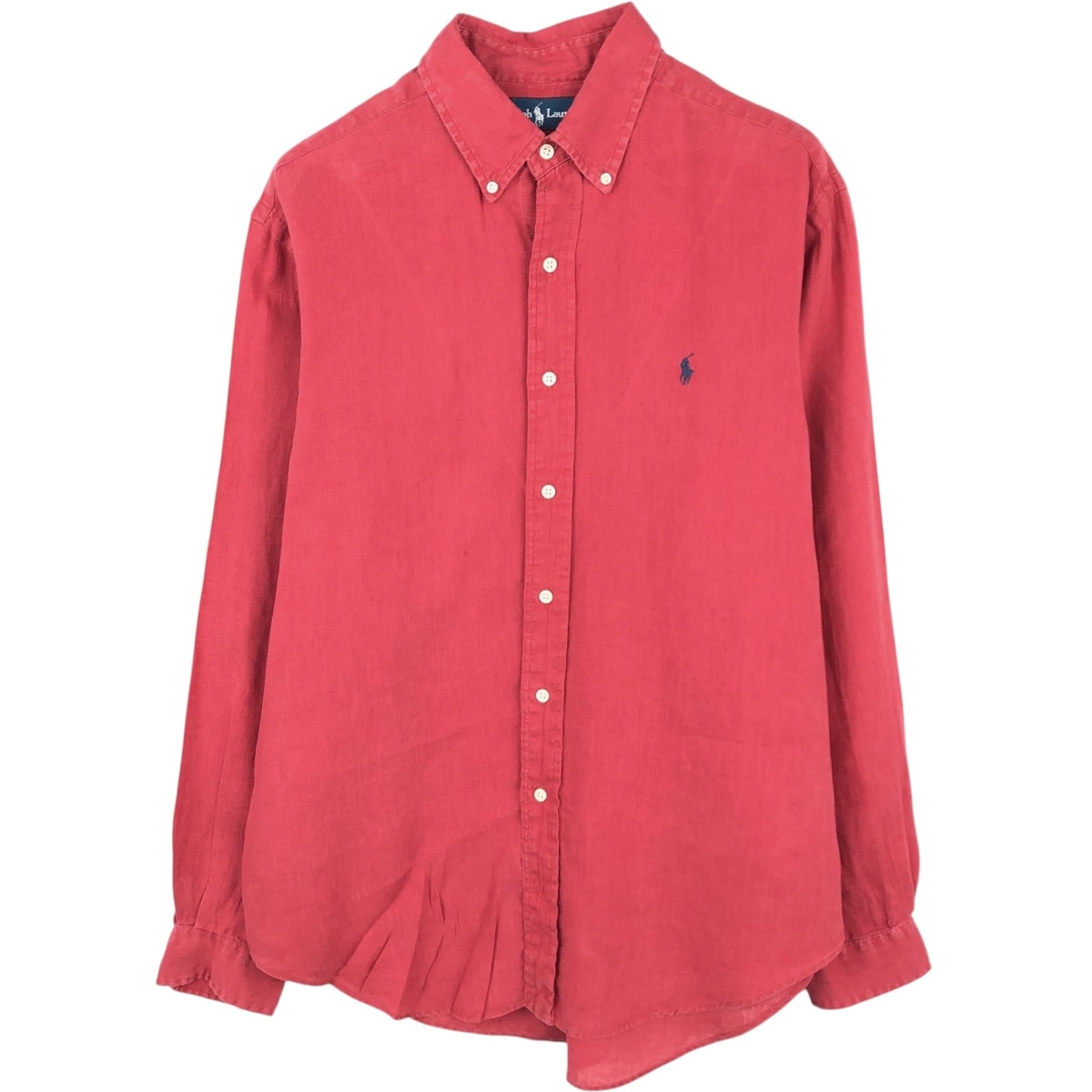古着 ラルフローレン Ralph Lauren 長袖 リネン ボタンダウンシャツ メンズL相当/eaa668546