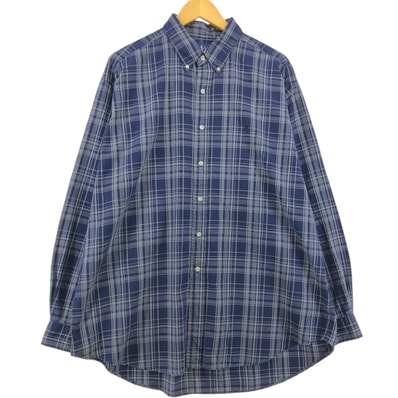 古着 ラルフローレン Ralph Lauren BLAKE 長袖 ボタンダウンチェックシャツ メンズXL相当/eaa557747