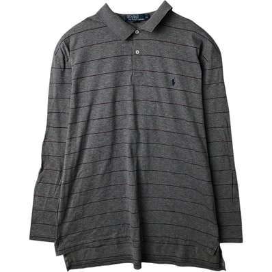 古着 ラルフローレン Ralph Lauren POLO by Ralph Lauren 長袖 ボーダー ポロシャツ メンズXL相当/eaa631922