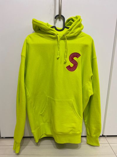 Supreme S Logo Hooded Sweatshirt "Acid Green" (20FW)