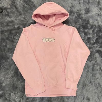 Supreme Bandana Box Logo Hooded Sweatshirt "Pink"