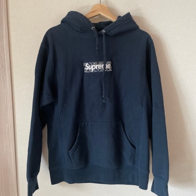 Supreme Bandana Box Logo Hooded Sweatshirt "Navy"