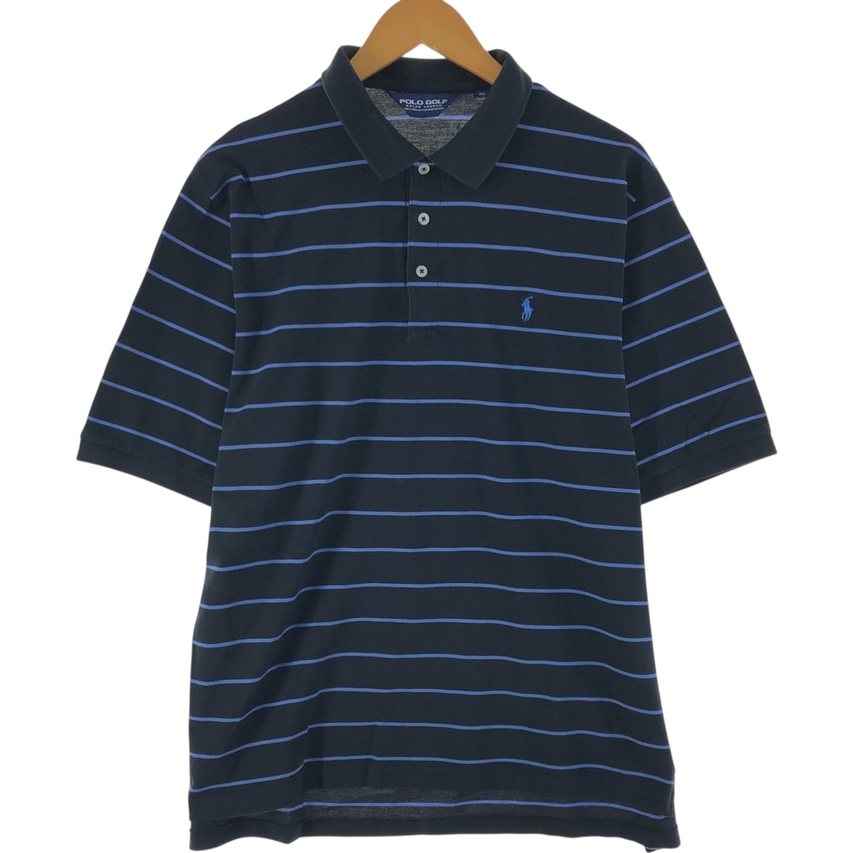 古着 ラルフローレン Ralph Lauren POLO GOLF ポロゴルフ 半袖 ボーダー ポロシャツ メンズXL相当/eaa533084