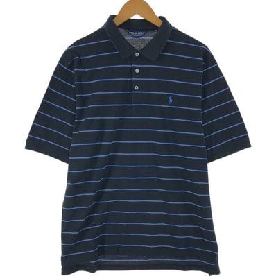 古着 ラルフローレン Ralph Lauren POLO GOLF ポロゴルフ 半袖 ボーダー ポロシャツ メンズXL相当/eaa533084