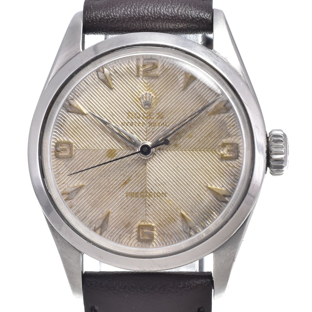 ロレックス ROLEX 6444 ヴィンテージ オイスターロイヤル シェブロンダイヤル Cal.1210 シルバー 手巻き ボーイズ 良品 腕時計 P#149090