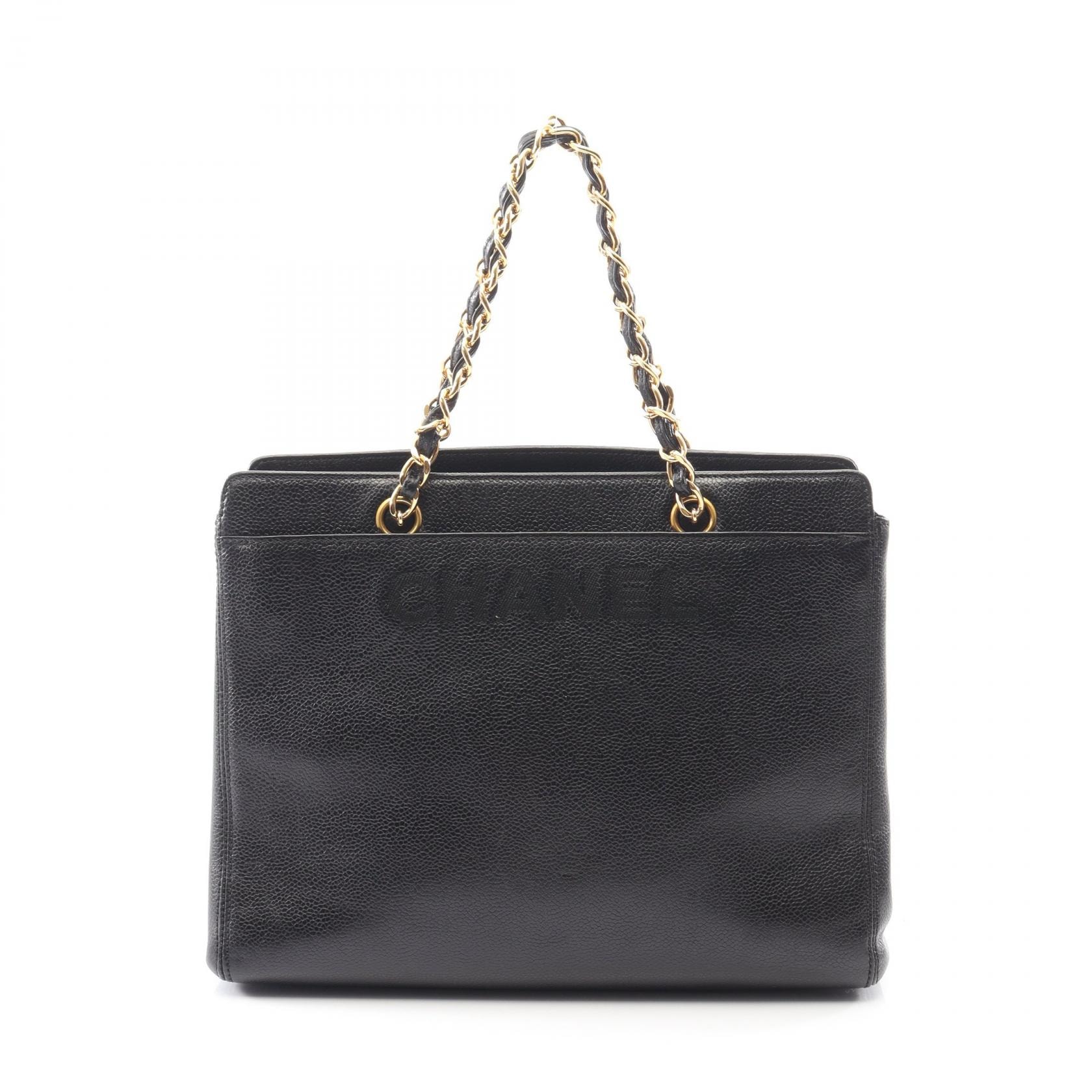 シャネル CHANEL ハンドバッグ バッグ キャビアスキン(グレインドカーフ) レディース ブラック系 A08913 【中古】