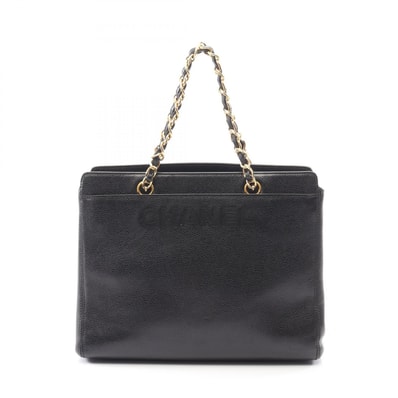 シャネル CHANEL ハンドバッグ バッグ キャビアスキン(グレインドカーフ) レディース ブラック系 A08913 【中古】