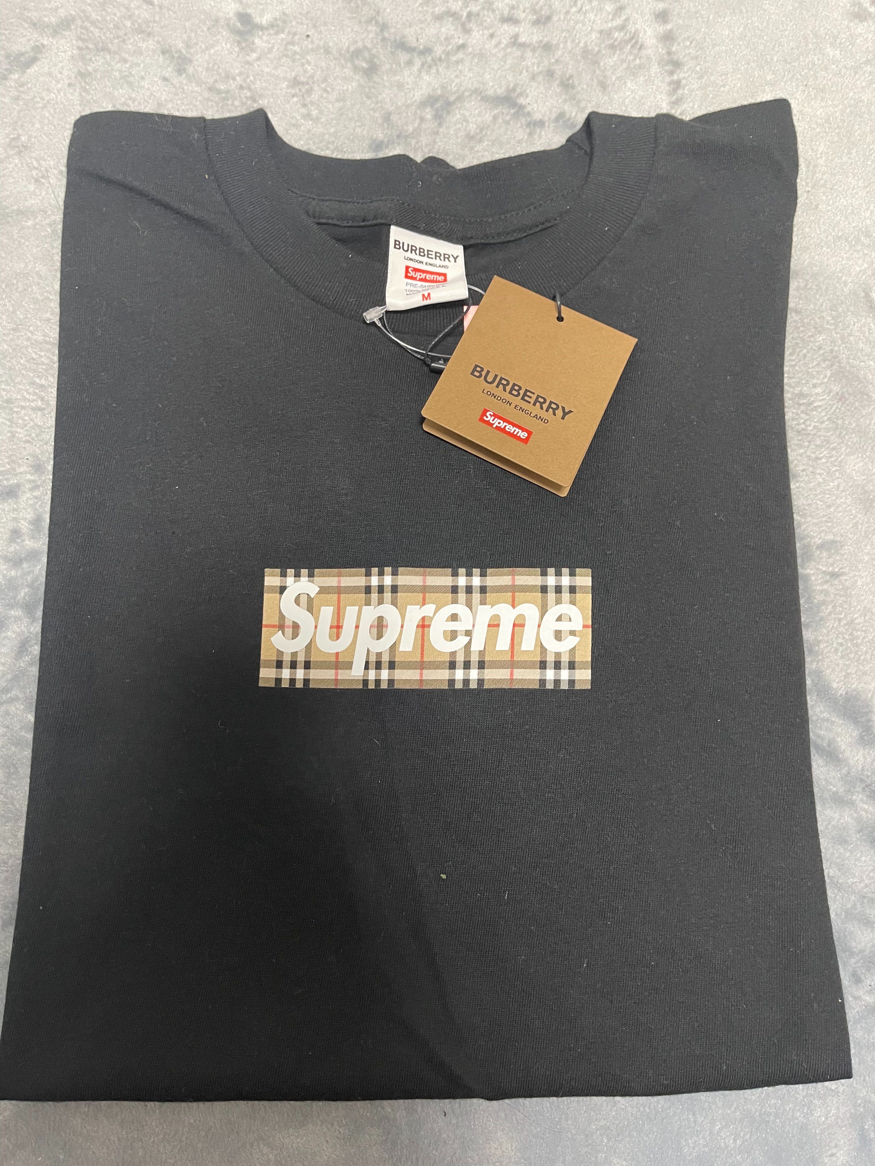 Supreme / Burberry Box Logo Tee "Black"
