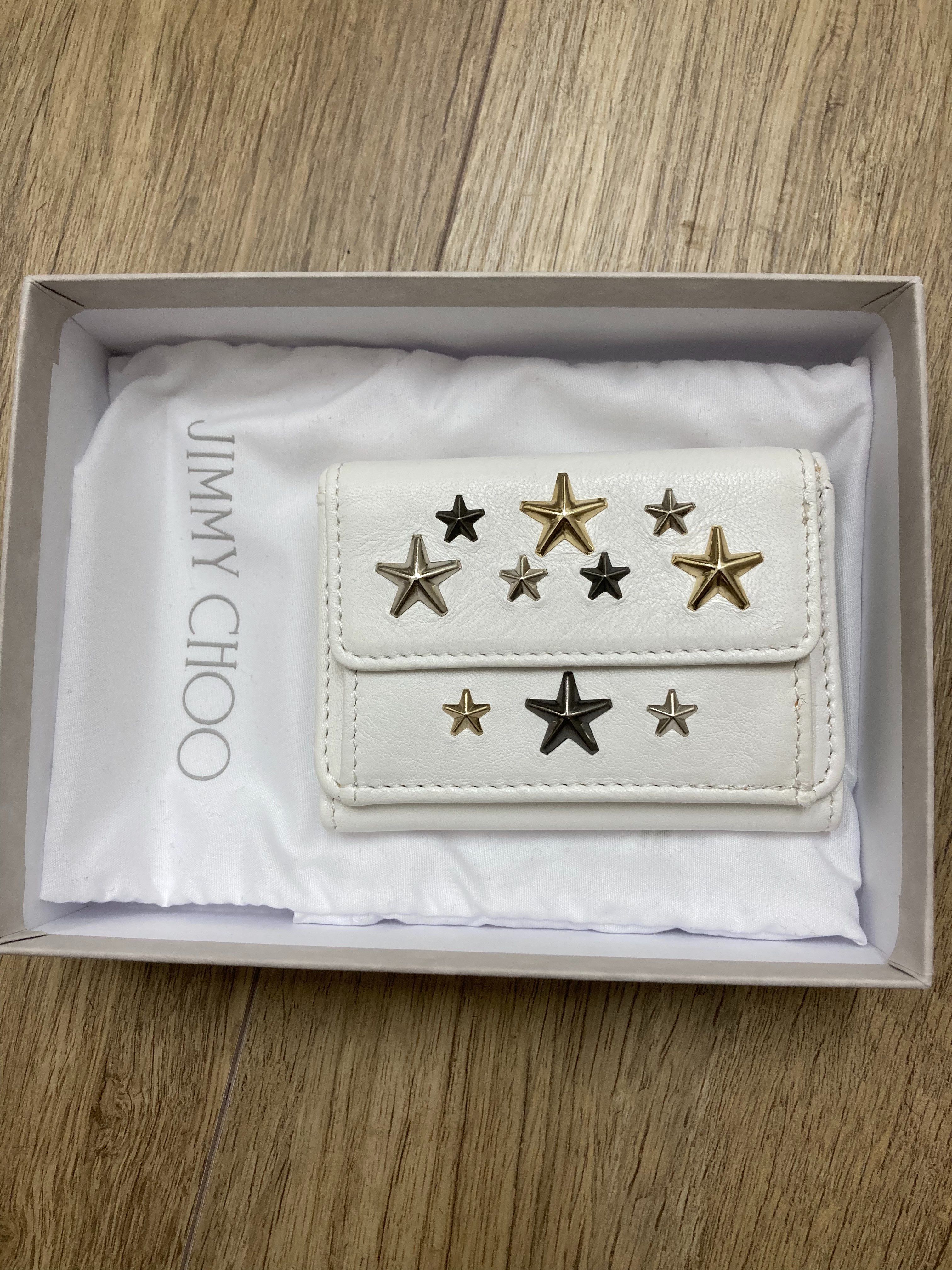 ジミーチュウ　三つ折り財布　スタースタッズ