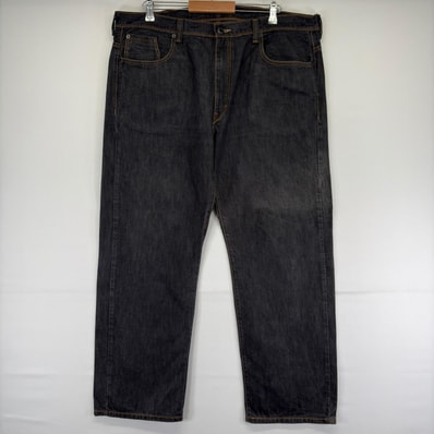 古着 リーバイス Levi's デニム パンツ 5ポケット ストレート ジップ 569 ジーパン 大きいサイズ w40 L32 ブラック メンズ