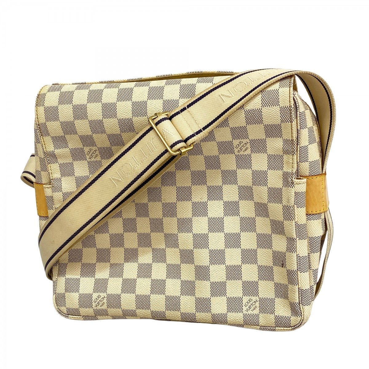 【6dc2886】ルイヴィトン ショルダーバッグ ダミエ・アズール ナヴィグリオ N51189 ホワイト【中古】レディース