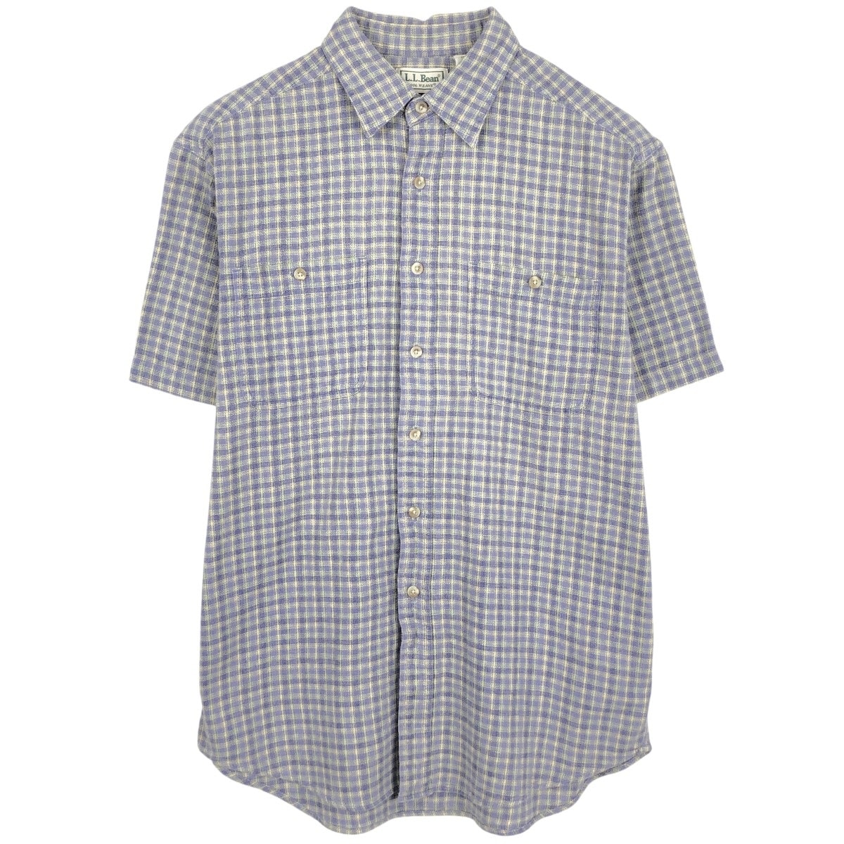 古着 ~90年代 エルエルビーン L.L.Bean COOL WEAVE 半袖 コットン チェックシャツ メンズM相当 ヴィンテージ/eaa668757