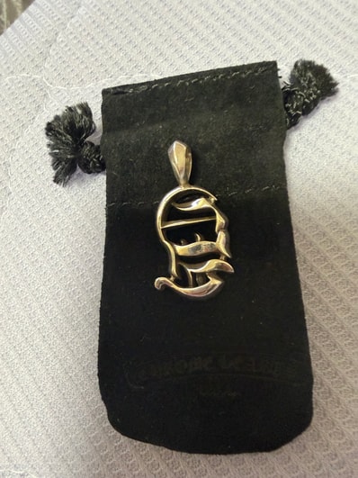 Chrome Hearts Vertical CH Logo Pendant Top "Silver"