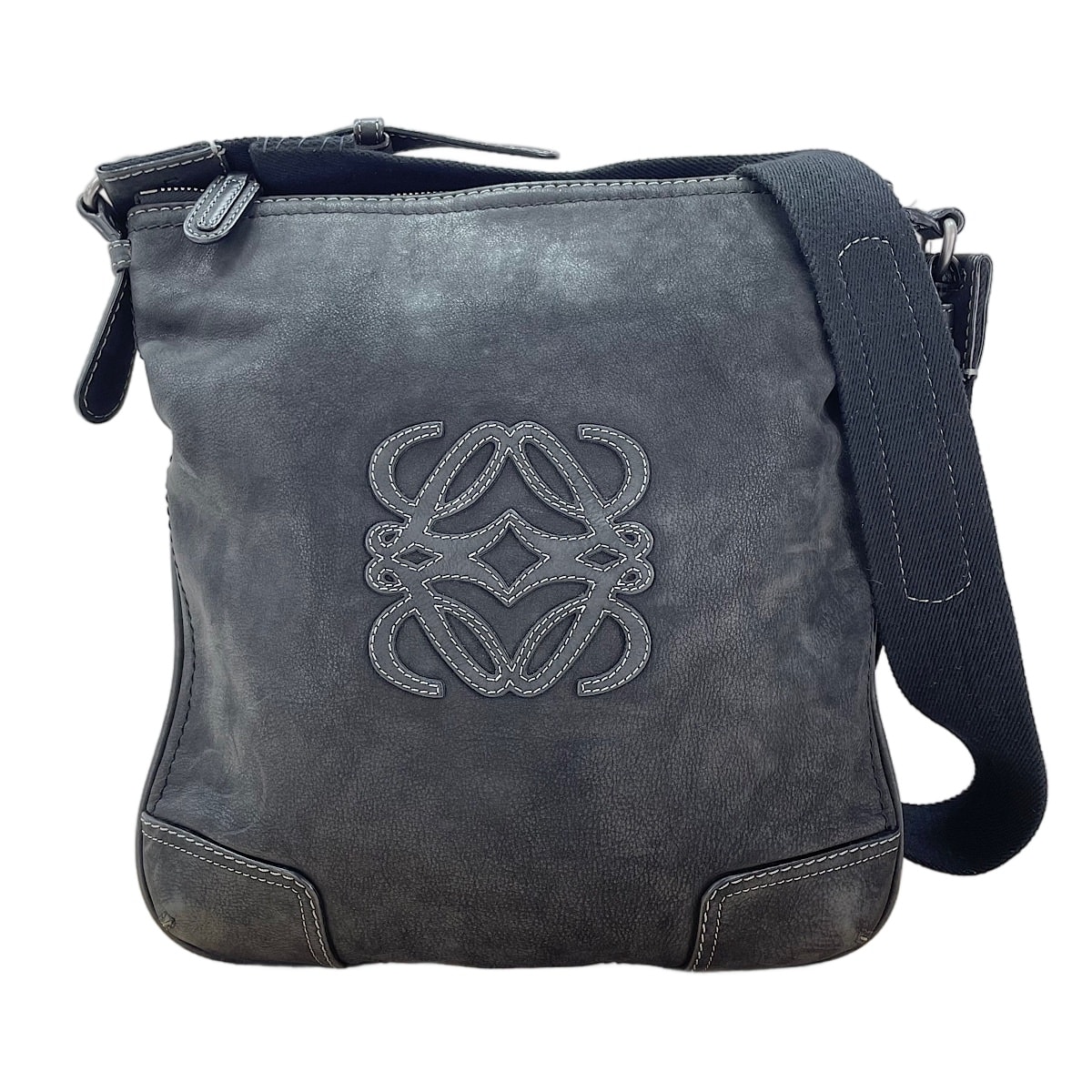 ロエベ LOEWE レザー アナグラム ショルダーバッグ【中古】